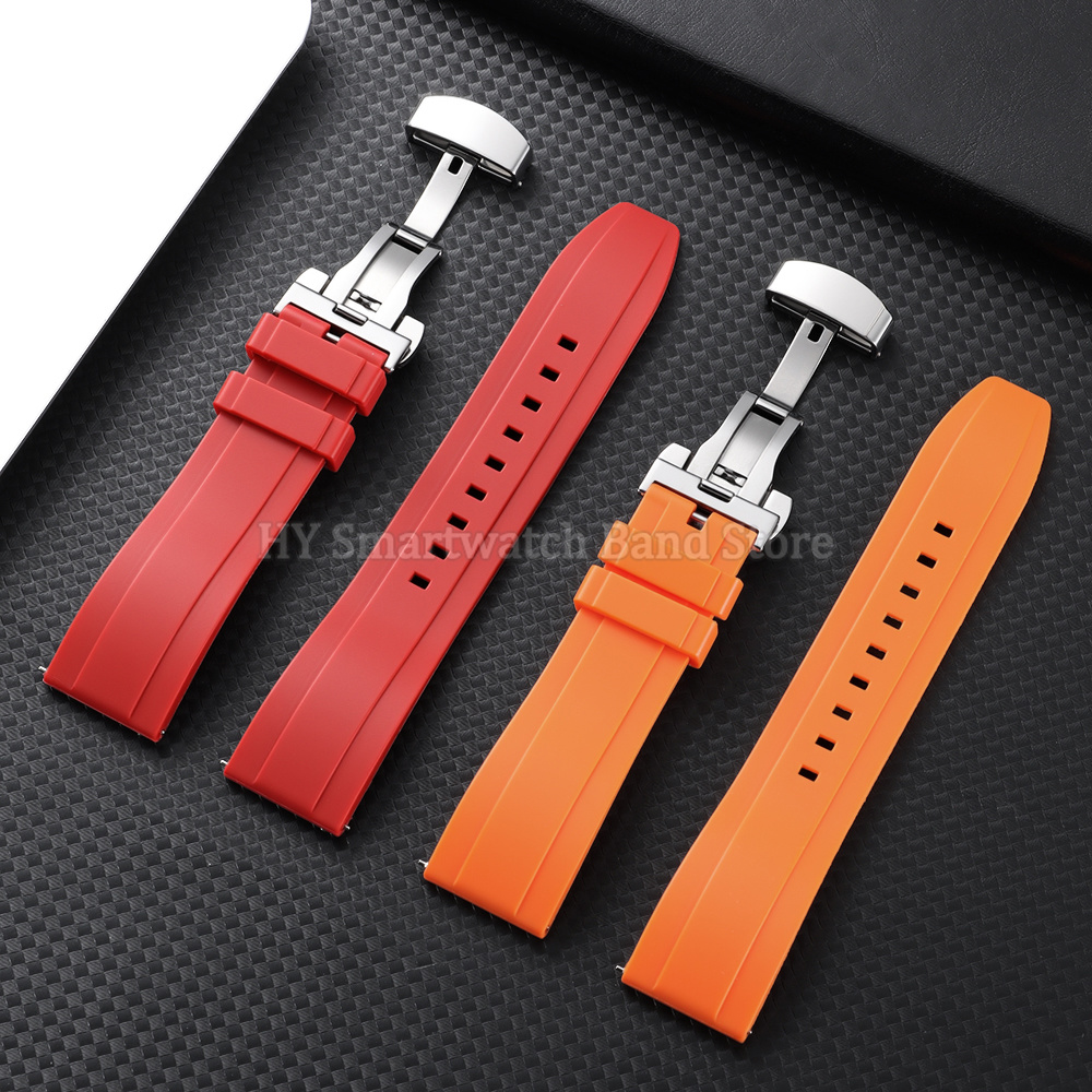 18mm 20mm 22mm 24mm Silicone W - Suede Strap Watch recension och pris